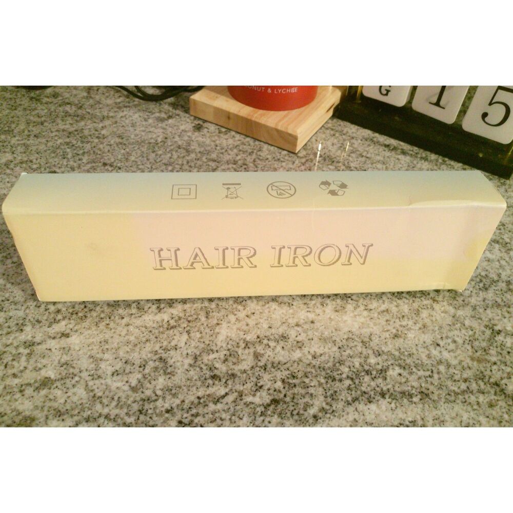 New Flat Iron Hair Straightener 20s Heat-Up 4 Temps LED Ionic White Gold - Picture 3 of 14